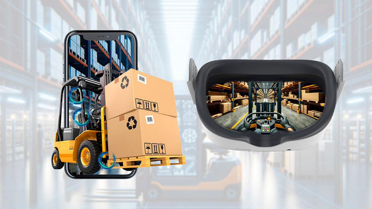 Capacitación en operación de montacargas con realidad virtual y aumentada