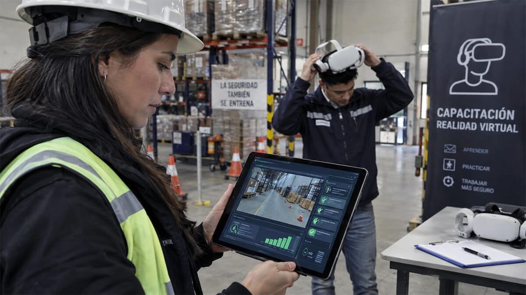 Evaluación de una capacitación de montacargas con realidad virtual