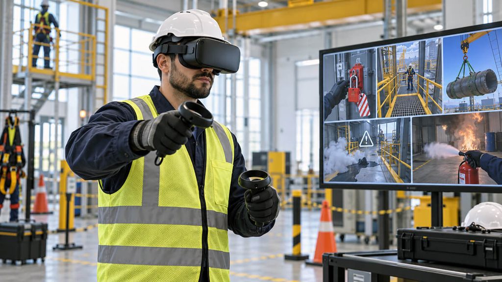 Qué puede practicar un trabajador en un simulador de realidad virtual
