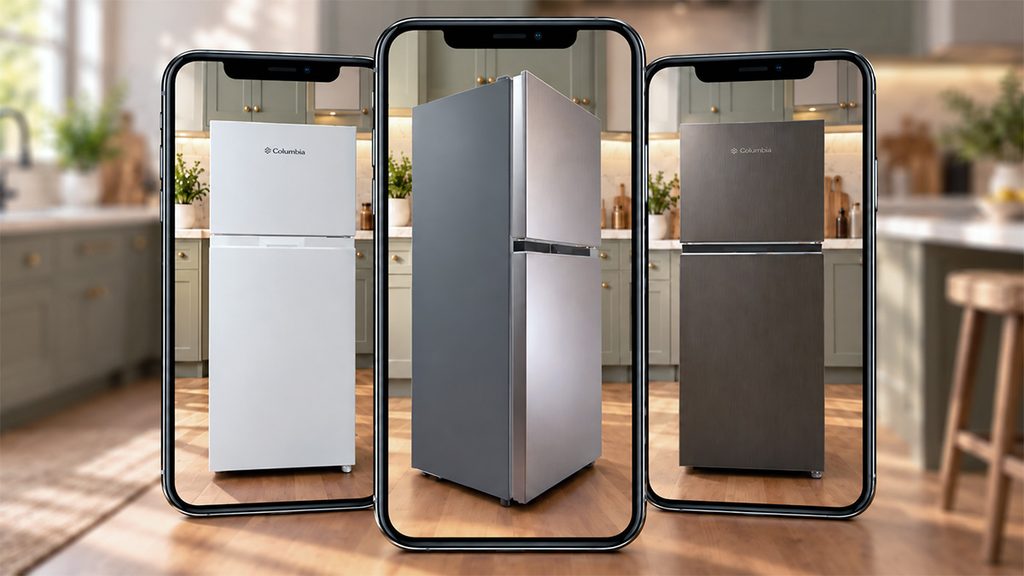 Tres smartphones, tres frigoríficos Columbia RA